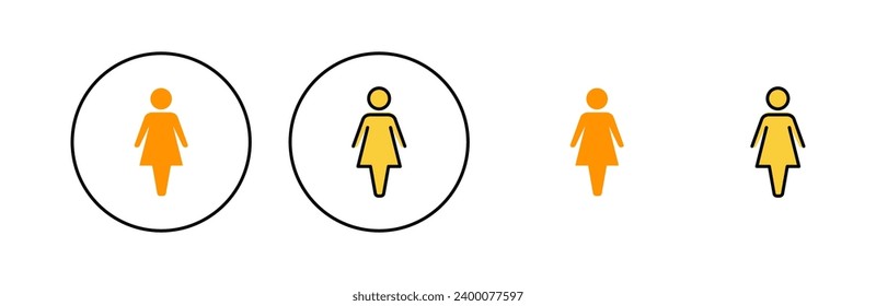 Female icon set for web and mobile app. woman sign and symbol