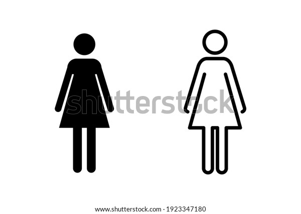 Female icon set. woman icon\
vector