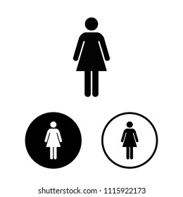 Female icon set.Vector illustration