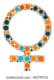 female icon shape vector design by color point