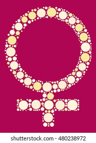female icon shape vector design by color point