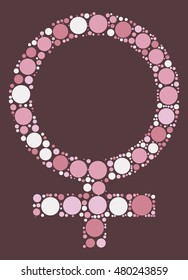 female icon shape vector design by color point