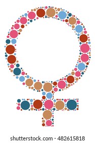 female icon shape vector design by color point