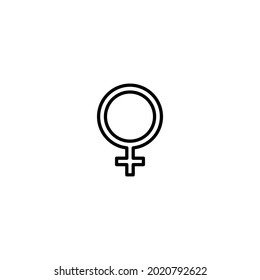 Icono femenino, vector de signos femenino