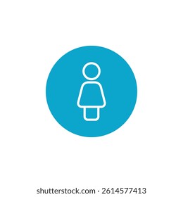 female icon Simple thin line stroke vector