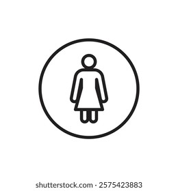 Female icon Simple thin outline