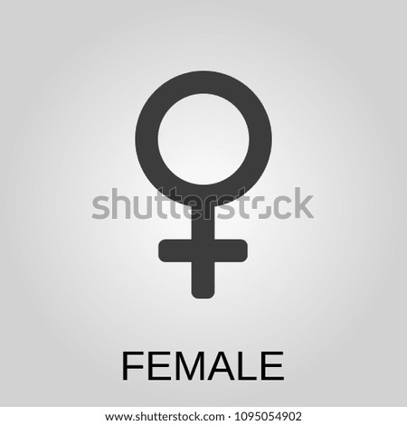 Female icon. Female symbol. Flat design. Stock - Vector illustration
