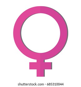 female icon symbol on white background,vector illustration