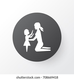 Female Icon Symbol. Premium Quality Isolated Daughter Element In Trendy Style.