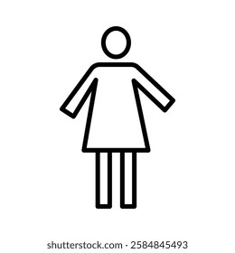 Female icon Thin line art isolated