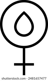 female icon. Thin linear style design isolated on white background