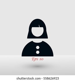 female icon vector, flat design best vector icon