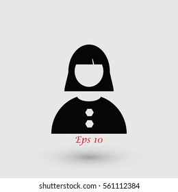 female icon vector, flat design best vector icon