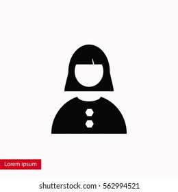 female icon vector, flat design best vector icon