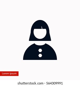 female icon vector, flat design best vector icon
