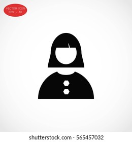 female icon vector, flat design best vector icon