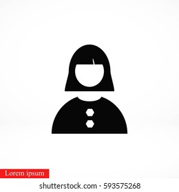 female icon vector, flat design best vector icon