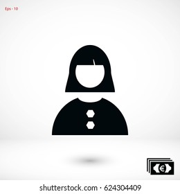 female icon vector, flat design best vector icon