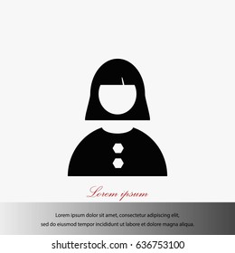 female icon vector, flat design best vector icon