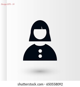 female icon vector, flat design best vector icon