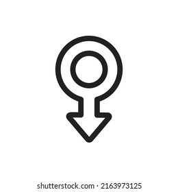 Female icon vector. Female flat style isolated on a white background - stock vector.