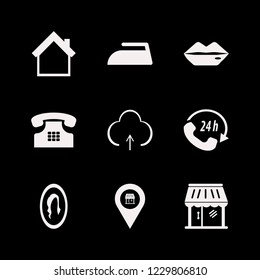 female icon. female vector icons set store location, shop, lips and female mirror