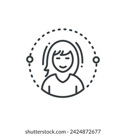 Weibliches Symbol, Weibliche Vektor-Illustration
