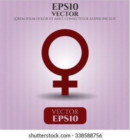 Ilustración vectorial de icono femenino