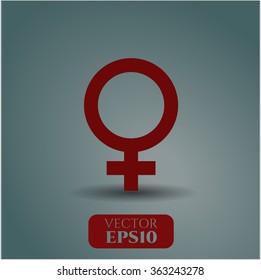 Ilustración vectorial de icono femenino