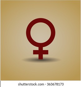 Ilustración vectorial de icono femenino