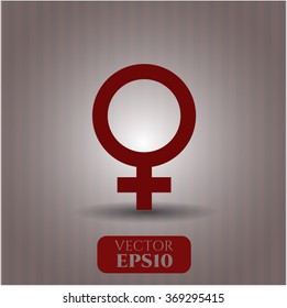 Ilustración vectorial de icono femenino