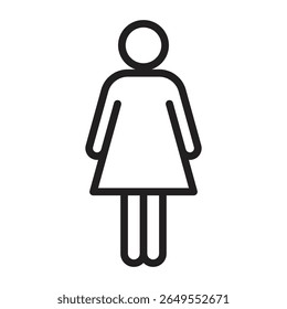 Female icon vector illustration isolated sign