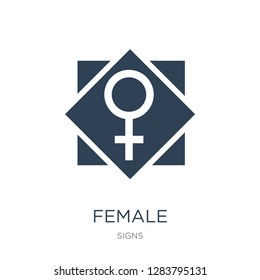 female icon vector on white background, female trendy filled icons from Signs collection, female vector illustration