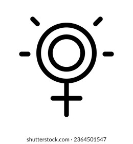 Icono Femenino Icono Vector Símbolo Ilustración Diseño