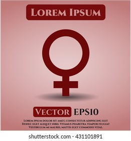 Frauensymbol, Vektorsymbol flach eps jpg app web concept website