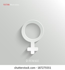 Female icon - vector web illustration, easy paste to any background