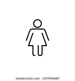 Weibliche Ikone Vektor für Web- und mobile App. Frauenzeichen und Frauensymbol