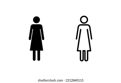 Vector de icono femenino para la web y la aplicación móvil. signo de mujer y símbolo