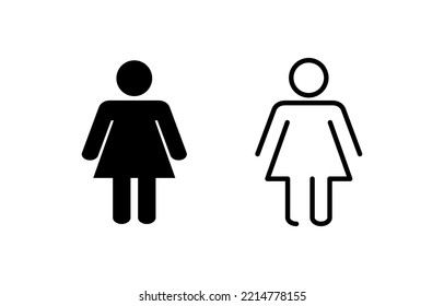 Weibliche Ikone Vektor für Web- und mobile App. Frauenzeichen und Frauensymbol