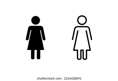 Vector de icono femenino para la web y la aplicación móvil. signo de mujer y símbolo
