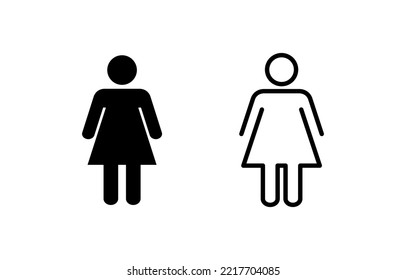 Vector de icono femenino para la web y la aplicación móvil. signo de mujer y símbolo