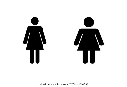 Weibliche Ikone Vektor für Web- und mobile App. Frauenzeichen und Frauensymbol