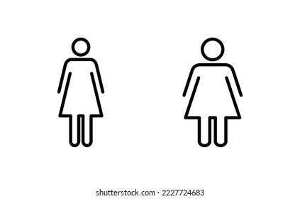 Female icon vector for web and mobile app. woman sign and symbol