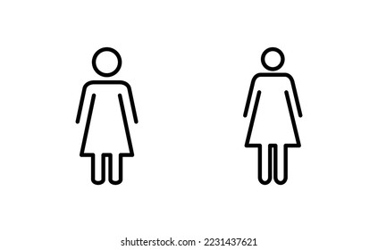 Vector de icono femenino para la web y la aplicación móvil. signo de mujer y símbolo