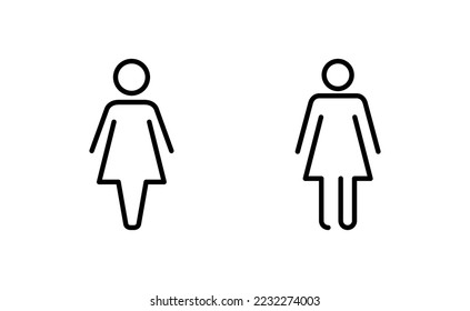 Female icon vector for web and mobile app. woman sign and symbol