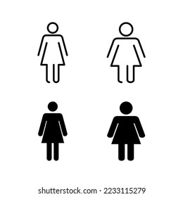 Weibliche Ikone Vektor für Web- und mobile App. Frauenzeichen und Frauensymbol