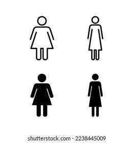 Vector de icono femenino para la web y la aplicación móvil. signo de mujer y símbolo