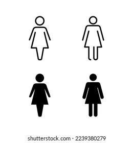 Female icon vector for web and mobile app. woman sign and symbol