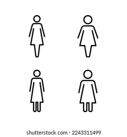 Female icon vector for web and mobile app. woman sign and symbol