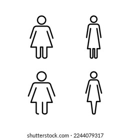 Weibliche Ikone Vektor für Web- und mobile App. Frauenzeichen und Frauensymbol